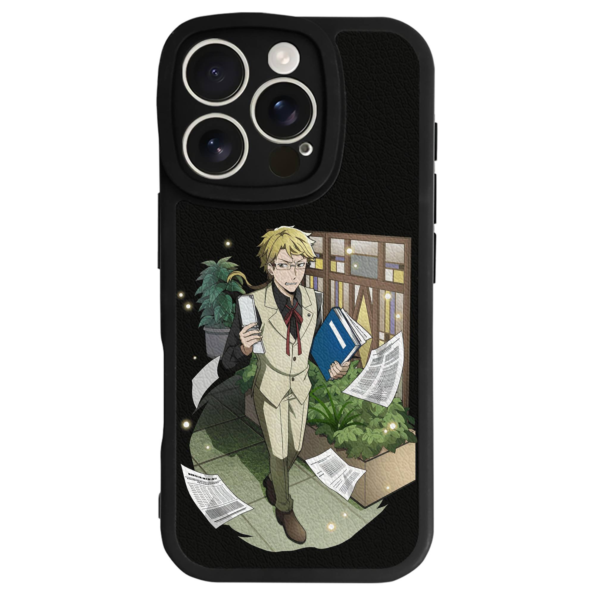 （画像用） 文豪ストレイドッグス Bungo Stray Dogs 【iPhone 16シリーズ対応】シリコンスマホケース（レザー調） 材質：シリコン